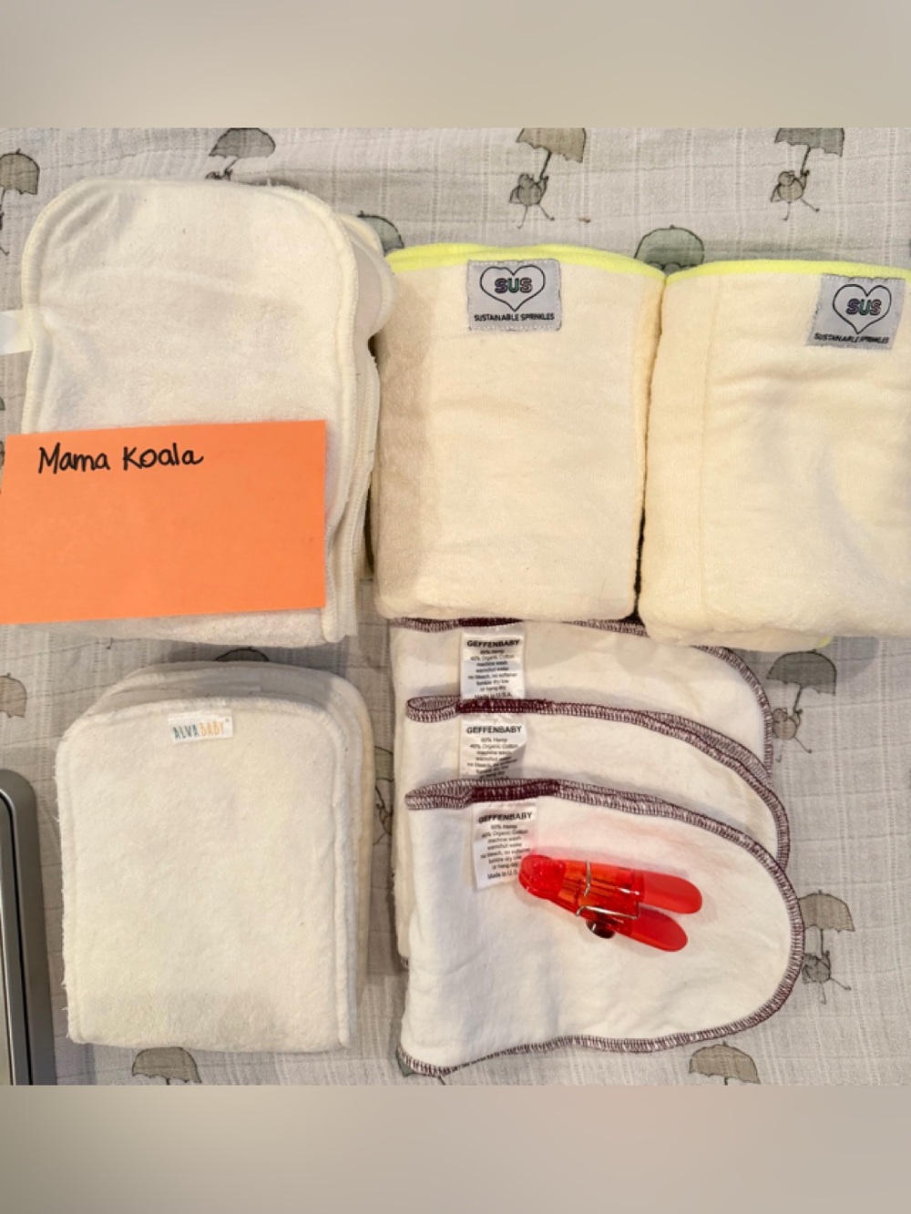 Cloth Diaper Inserts Lot 12 Hemp Bamboo Heavy Wetter Geffen Trifolds